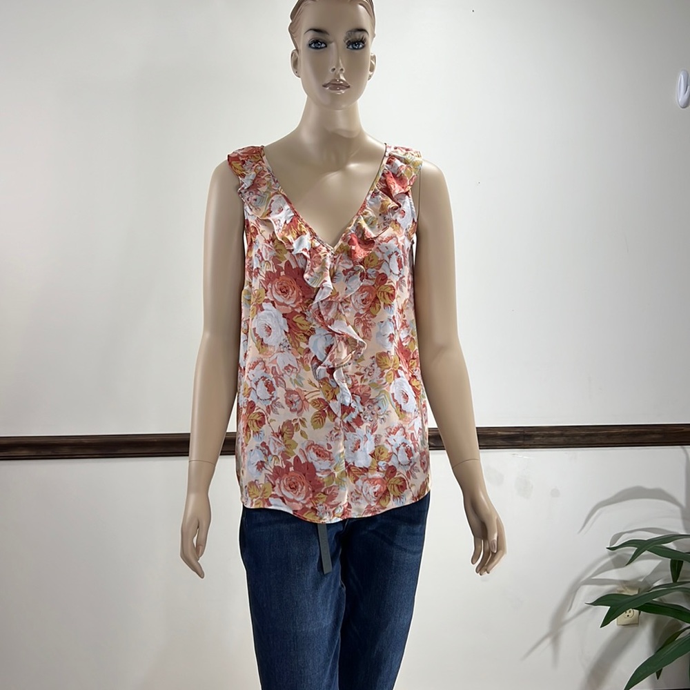 LC Lauren Conrad multi-colored sleeveless top.